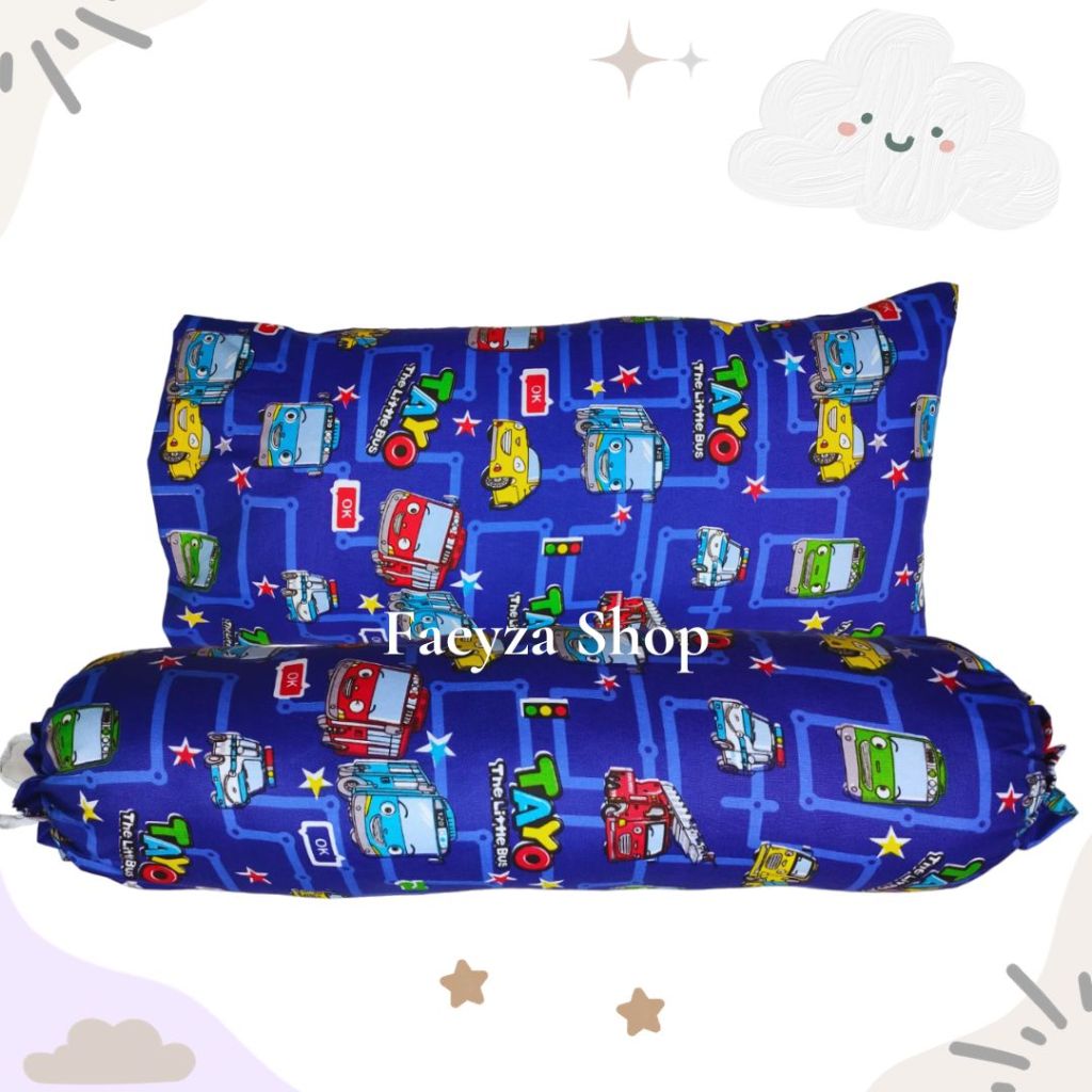 Sarung Bantal Guling Anak SET ( 1 sarung bantal kepala + 1 sarung guling anak)