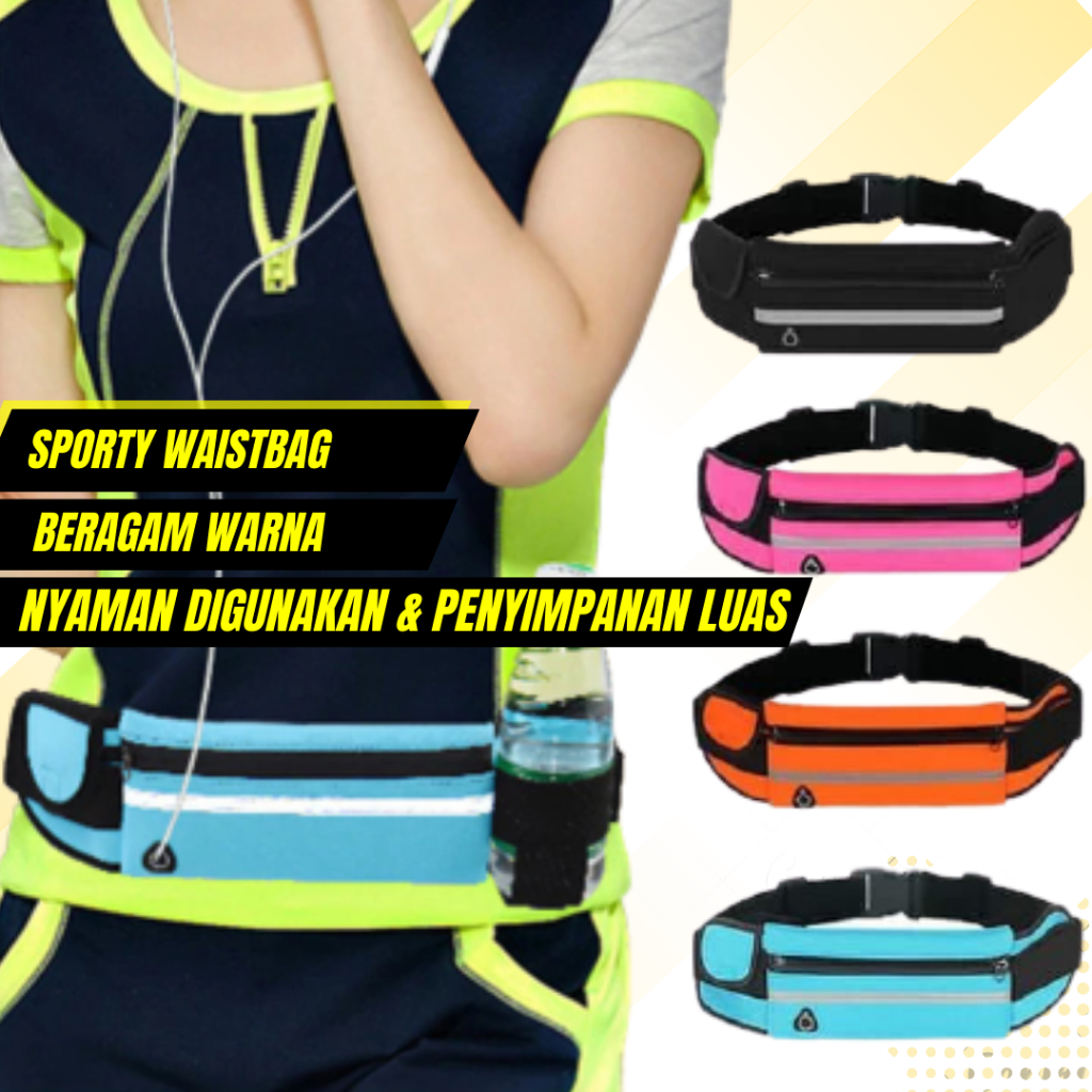Tas Pinggang Unisex Anti Air Holder Handphone Untuk Lari Olahraga Tas Pinggang Tas Hp Fashion  Code 