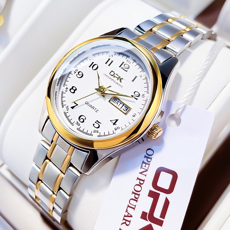 VIRAL OPK Jam Tangan Wanita Original Anti Tahan Air Luminous Stainless Steel Women Watch ury Fashion