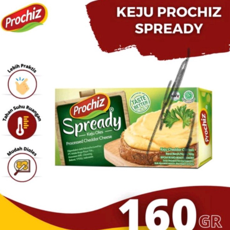 

SGLH7678 GROSIR Keju PROCHIZ SPREADY 160 gr