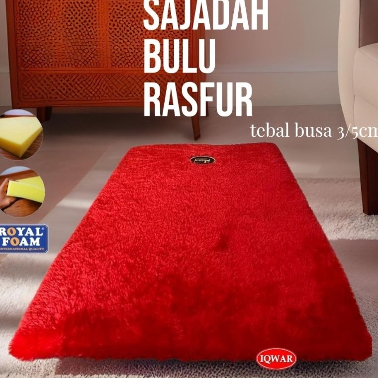 Harga Bersahabat.. SAJADAH TEBAL ANTI KEMPES TEBAL BUSA 5 CM BUSA ROYAL SUPER BULU RASFUR SAJADAH TE