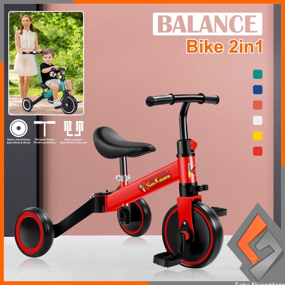 PALING DICARI SN-M97 Mainan Sepeda Anak 3 Roda 2inepeda Keseimbangan Anak Balance Bike Ride On Anak 