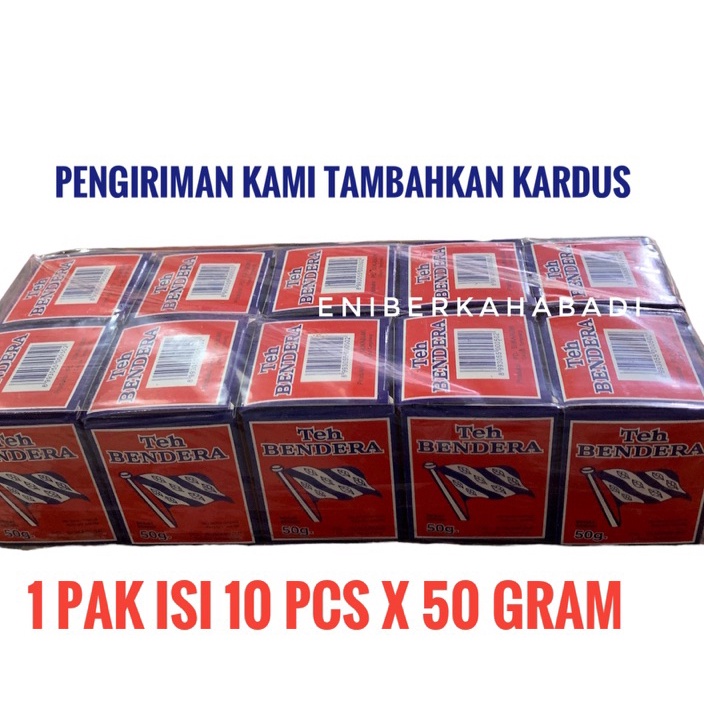 

QQWG0401 5.5 COD Teh Bendera Bubuk (Ready Stock) exp 2025 1 Pak isi 10 pcs x 50 gram / Teh Bubuk Bendera Merah