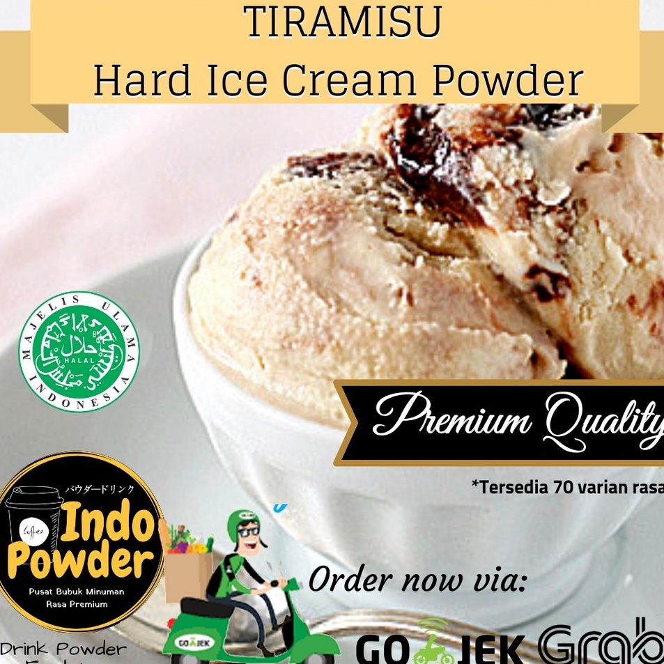 

FWPC5489 TERBARU HARD ICE CREAM TIRAMISU Powder 1Kg / Bubuk Ice Cream Tiramisu 1Kg