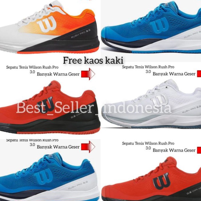 Terlaris sepatu wilson rush pro 3.0 sepatu tenis meja wilson rush pro 3.0 bnib original.
