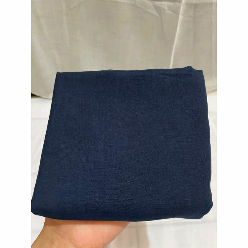 Kerudung Biru Dongker Navy Polos Segi Empat Hijab Jilbab SMP SMA COD