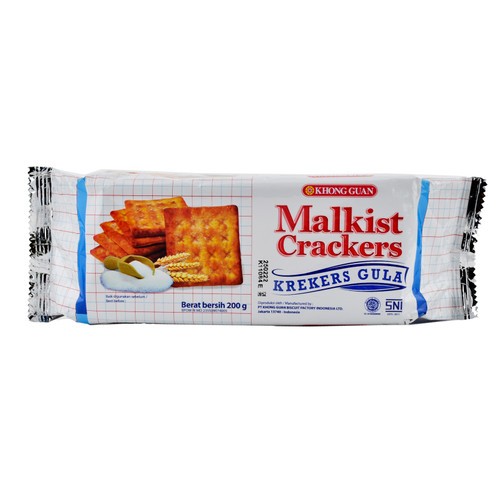 

Biskuit Khong Guan Malkist Crackers Gula 200 gram