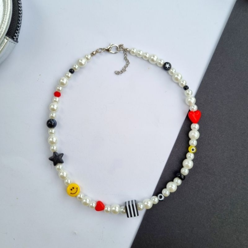 Kalung mutiara / kalung manik pria