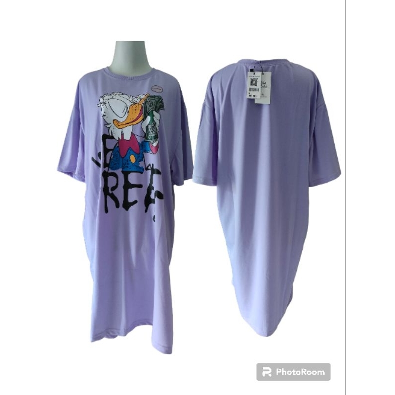 ELDA LABEL DRESS OVERSIZE DONALD LILAC