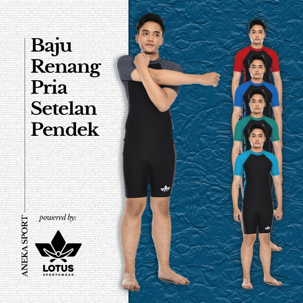 Baju Olahraga Renang Pria Setelan Pendek