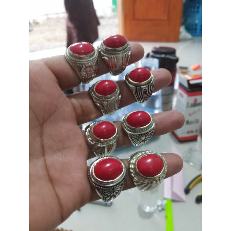 cincin batu marjan asli