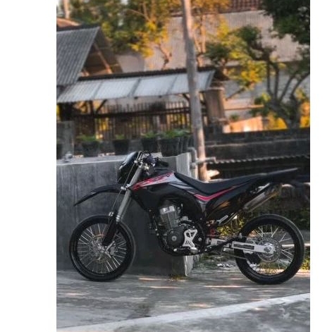 Decal sticker striping CRF 150l bisa rubah warna biru/putih/Oren/kuning/hijau bebas pilih riques aja