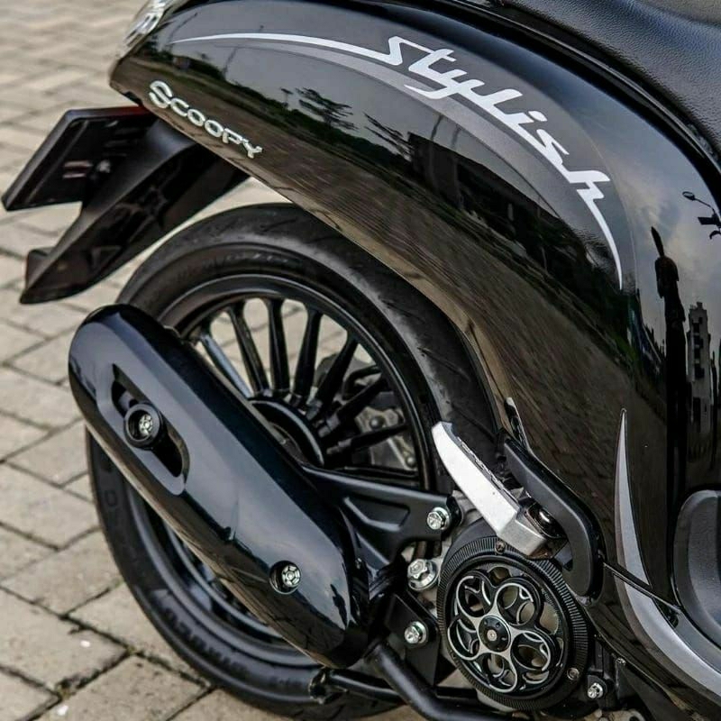 STRIPING SCOOPY STYLISH 2019 STICKER SCOOPY 2019 HITAN PUTIH MERAH ABU ABU STICKER LIS DECAL STANDAR