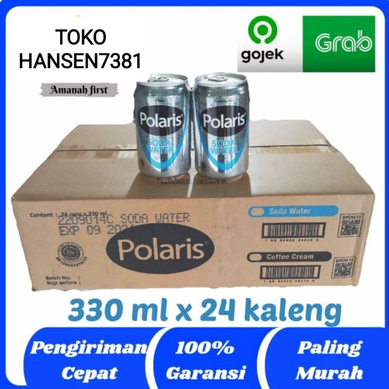 

[HHJ69] Per KARTON POLARIS Water Soda Air soda tawar Kaleng 330 ml isi 24 kwg0k