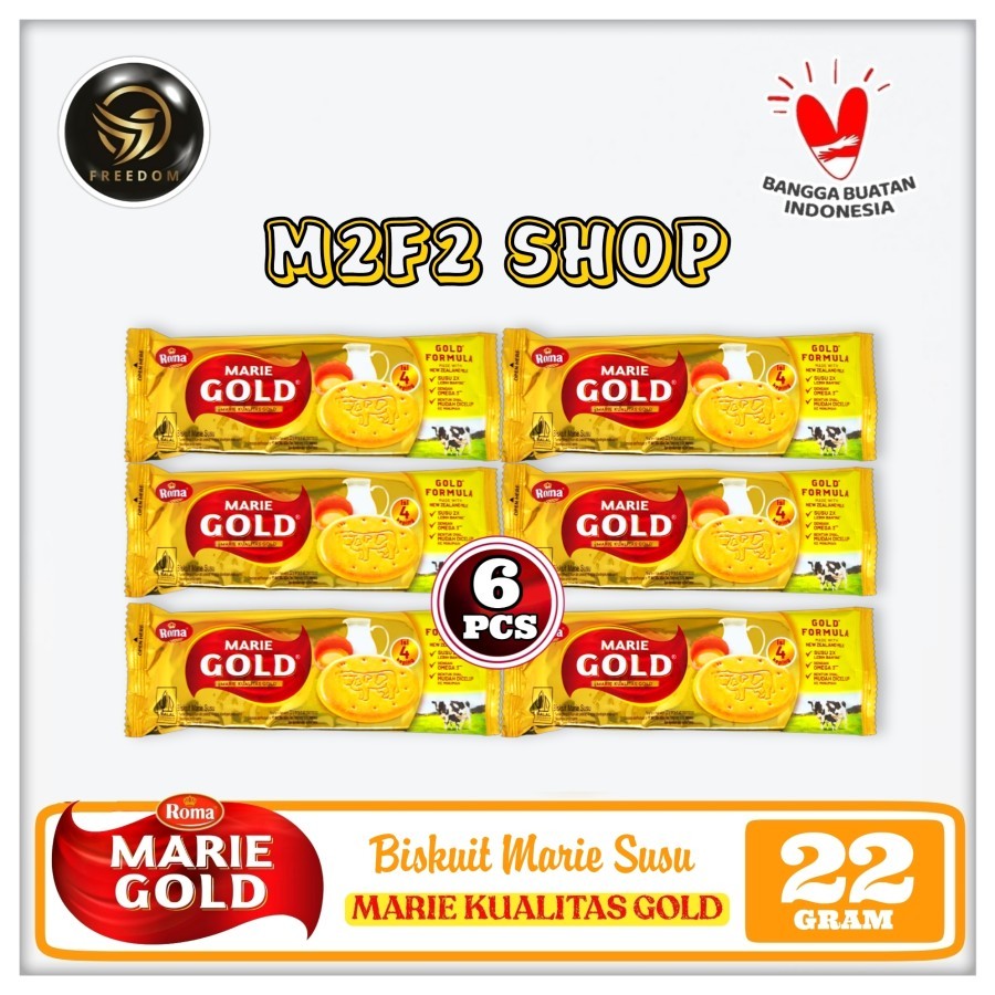 

Roma Biskuit Marie Gold Omega 3 Original Sachet - 22 gr (Kemasan 6 Pcs)