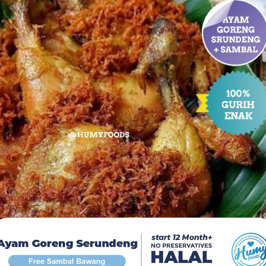 

TFZD7533 Terbaru AYAM GORENG SERUNDENG FREE SAMBAL Homemade No MSG