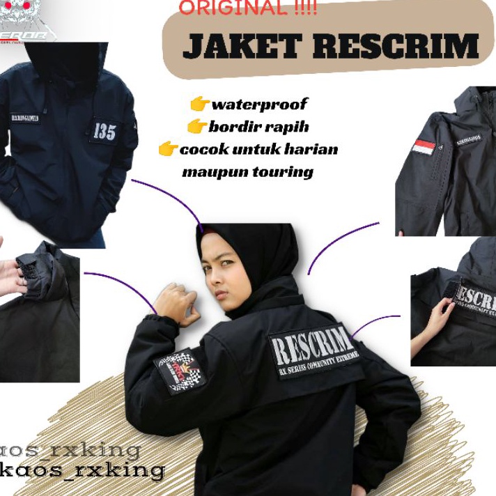 ゖ JAKET Rx King RESCRIM RX KING original (JAKET PRIA & WANITA) 𓄂