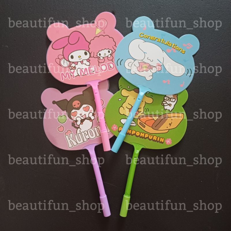 Pena pulpen gel kipas karakter kartun cinamoroll sanrio | kipas pulpen karakter lucu | pulpen kipas 