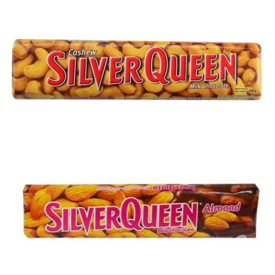 

Model Baru!! Silverqueen coklat silver queen 58gr/silverqueen 58 cashew almond kacang mede cokelat 58gram /58gr 90