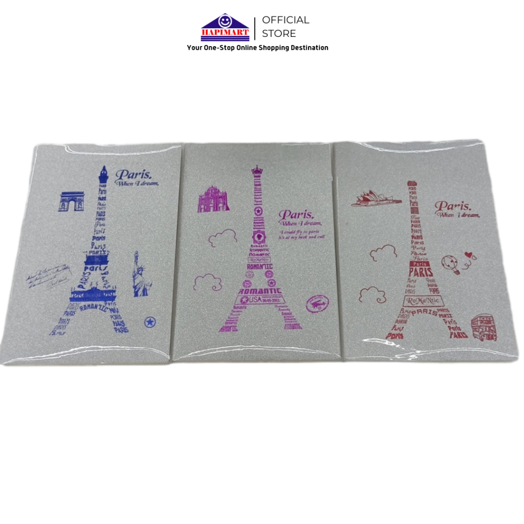 

Buku Tulis Motif Glitter Paris/Buku Catatan Harian Buku Diary Buku Sekolah Cover Gliter Gambar Paris