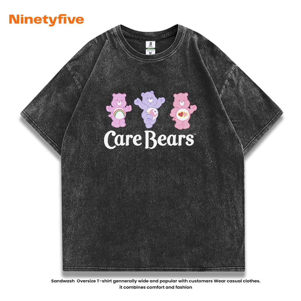 Care Bears Happy Bears T-Shirt Style Black Washing