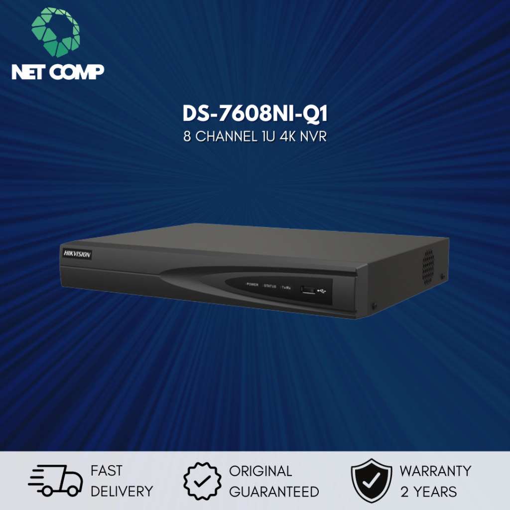 DS-7608NI-Q1 HIKVISION 8 CHANNEL 1U 4K NVR