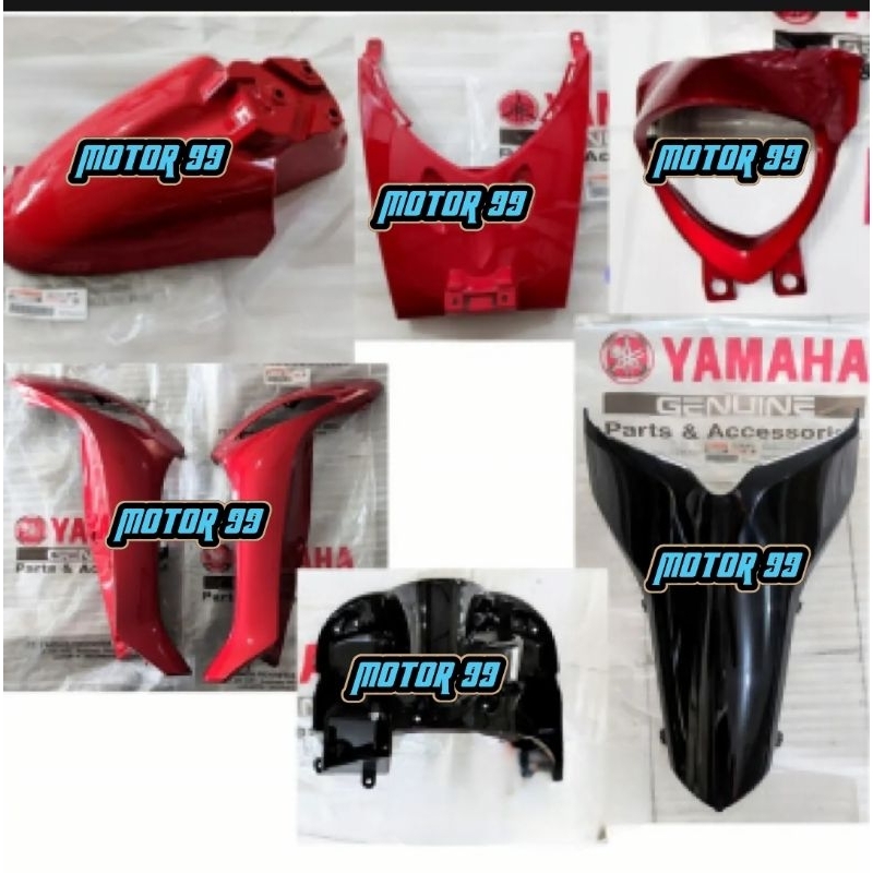 COVER BODY HALUS BAGIAN DEPAN SET FINO FI 115 125 MERAH ORI YGP
