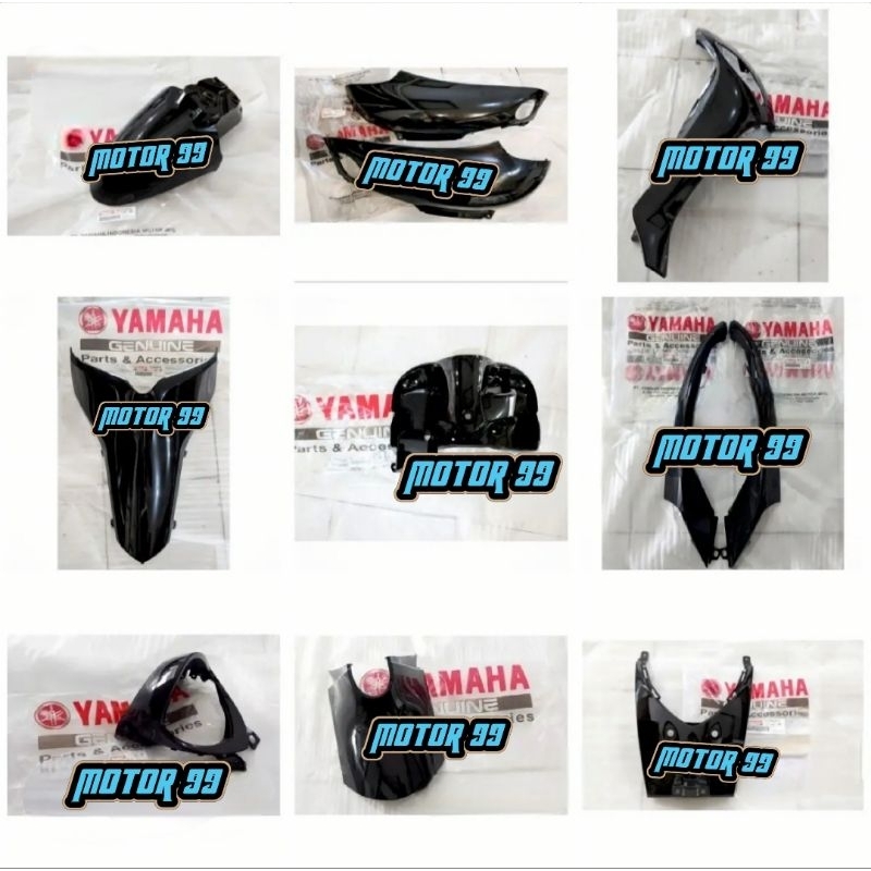 PAKET COVER BODY HALUS FULL SET FINO FI 125 HITAM ORI YAMAHA