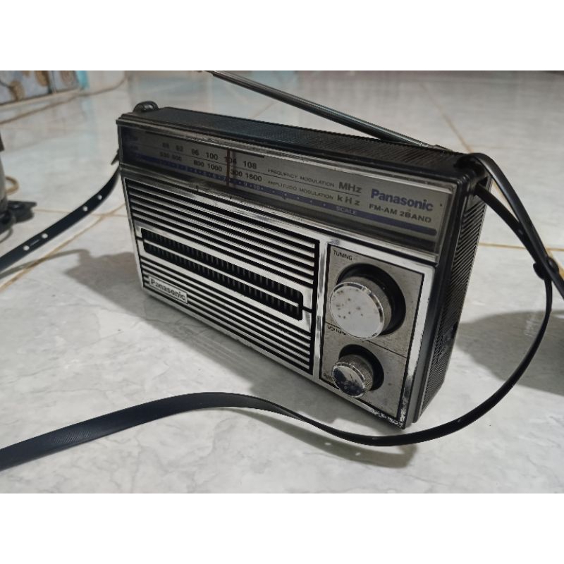 Radio Transistor Antik Panasonic, AM FM Super Peka, Modif ke Baterai Charger 3.7 V Baterai Bekas Lap