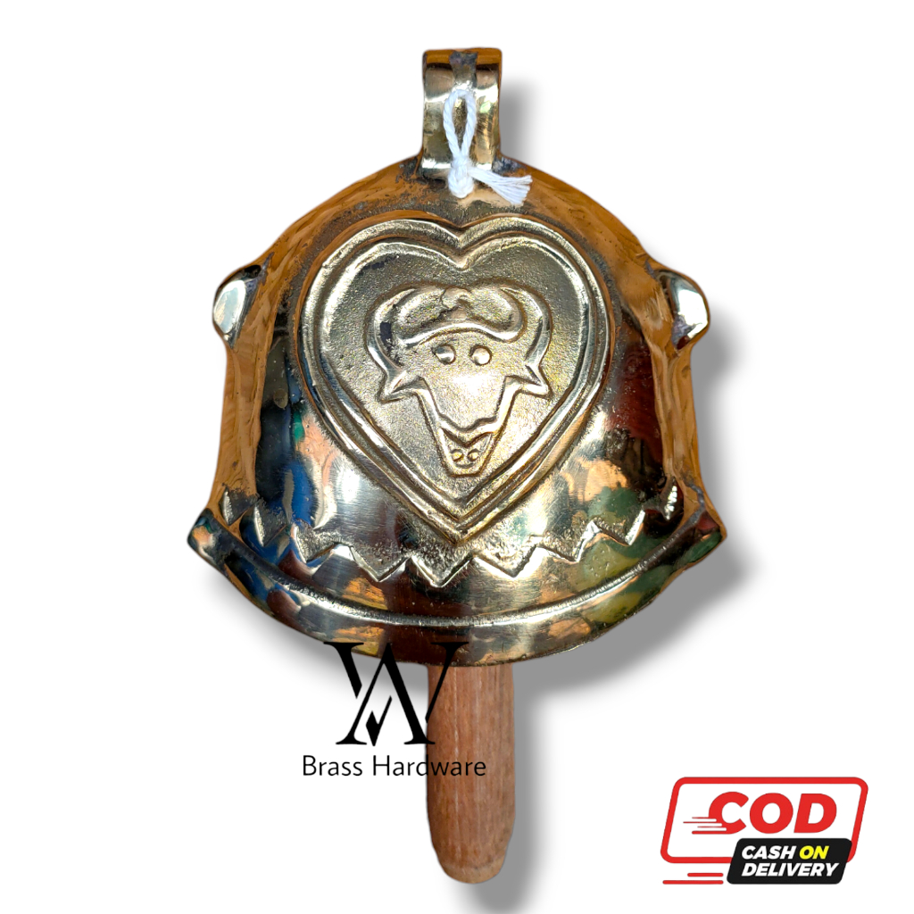 Bel Lonceng Kuningan Antik Klontong Sapi No 4 Warna Kuning 1 Pcs