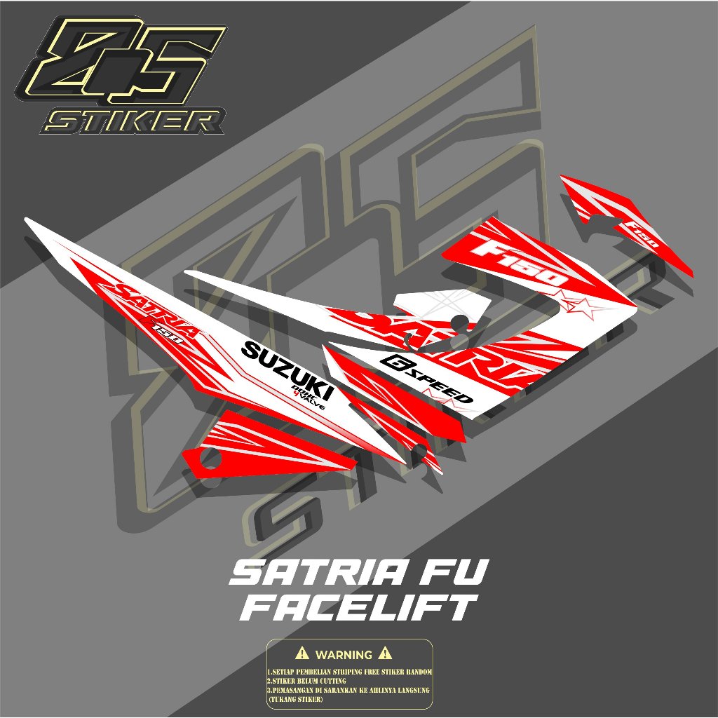 STRIPING SATRIA FU F150 - STRIPING SATRIA FU FL - STIKER VARIASI FU FACELIFT FU 2014-2015