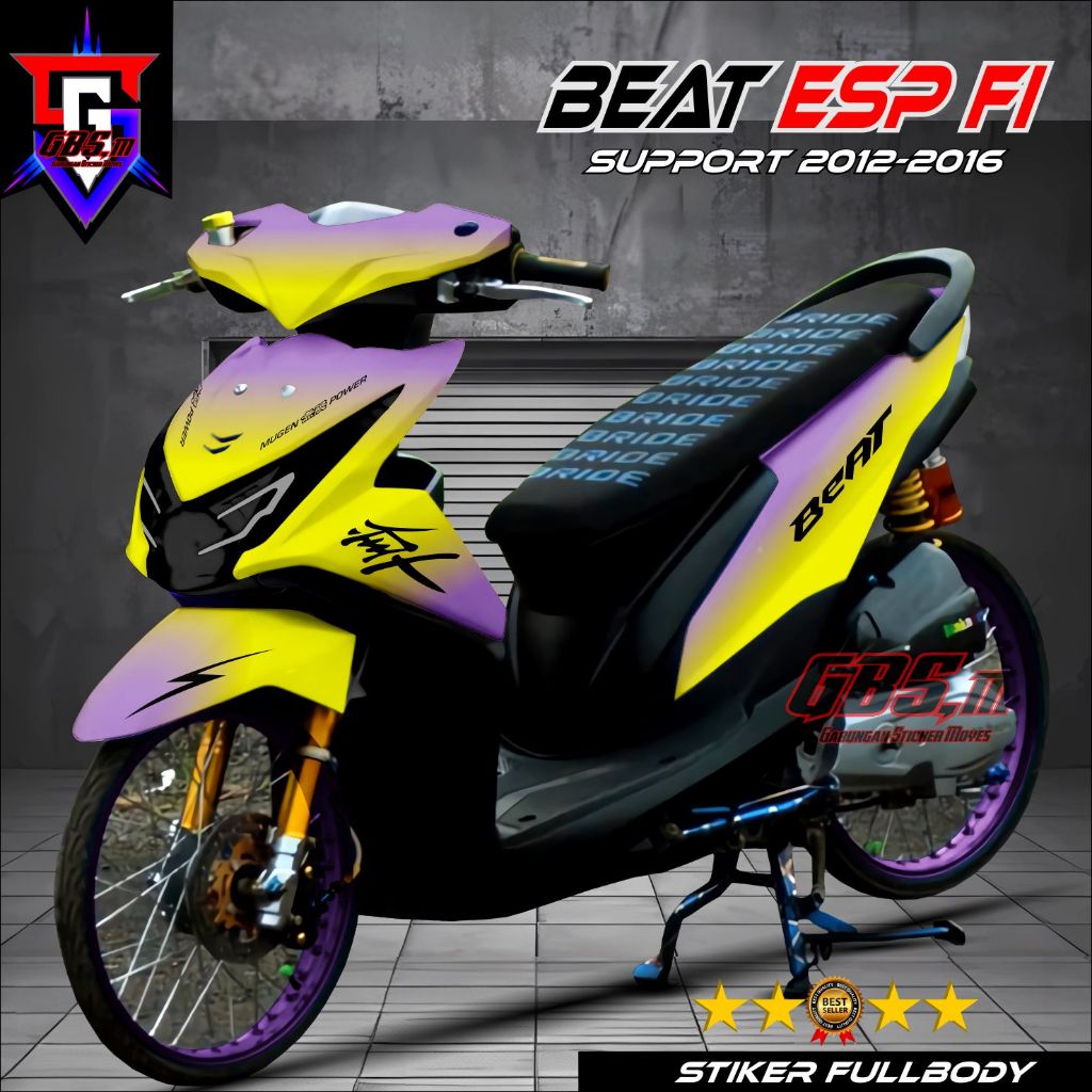 Decal Stiker Beat Fi Lama Fullbody Stiker Motor Honda Beat Fi 2013 2014 2015 stiker decal sticker Fu