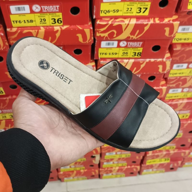 SANDAL WANITA SANDAL FLAT RABER KARET SOFT INSOL ORIGINAL TRISET SHOES STOCK TERBATAS