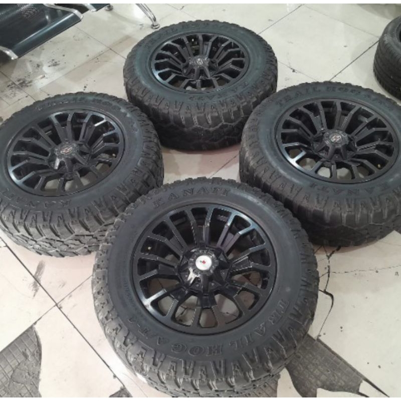 Velg Mobil Bekas Ring 18 Lubang 6 PROSPEED R18X9 PCD 6X139 ET20 + BAN 275 60 18 MT