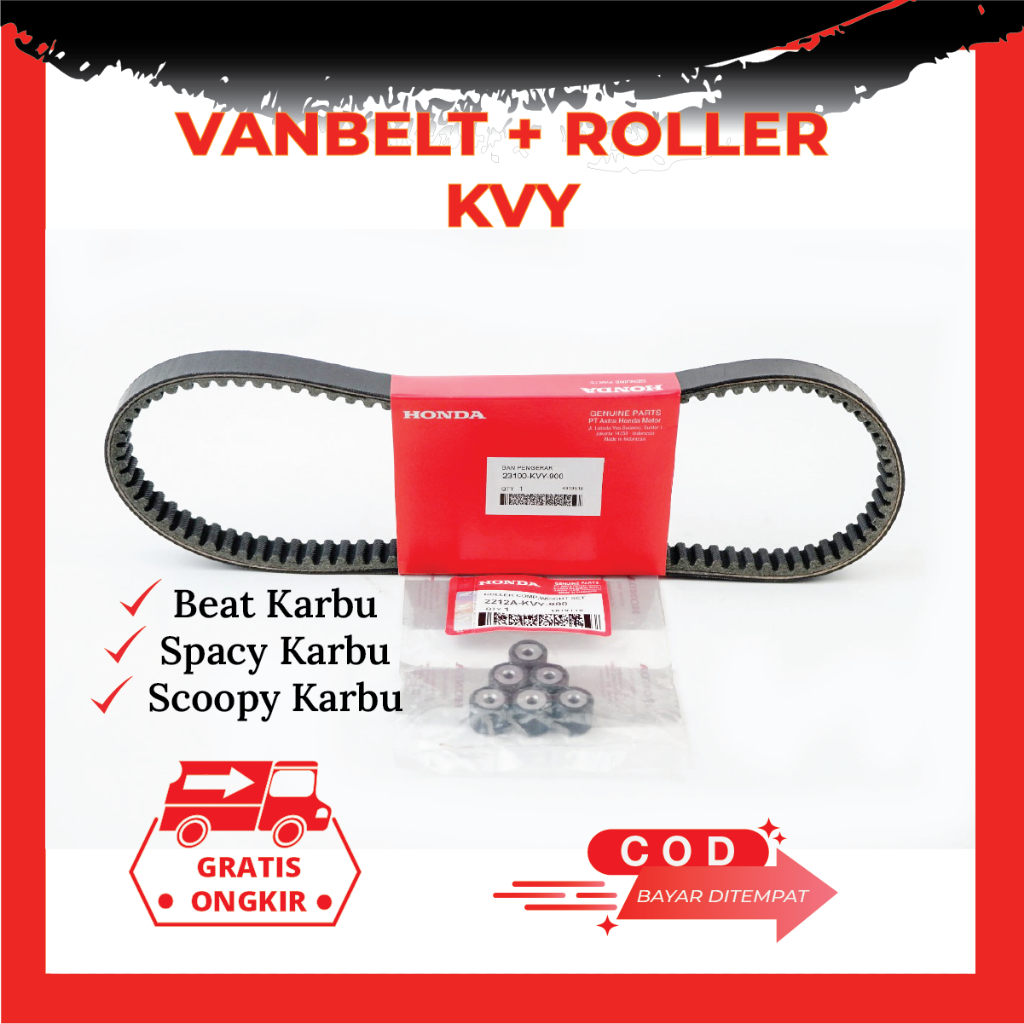 Vanbelt V belt Motor Honda Beat Karbu Scoopy Karbu Spacy Karbu Plus Roller - Panbel Beat Kode KVY