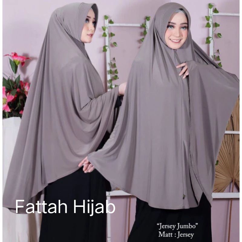 Hijab Khimar Bergo Hamidah Jumbo XXL Spandek Jersey | Jilbab Mukena Bergo Simple