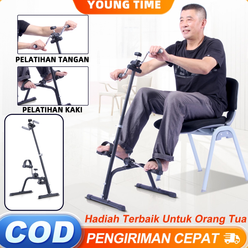 TERLARIS Y&T Sepeda Statis-Olahraga Gym Fitness / Terapi Kaki dan Tangan Penderita Stroke Peralatan 