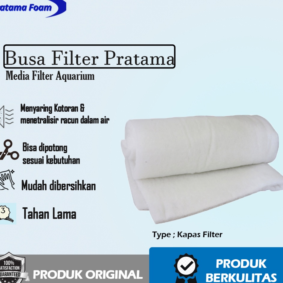 Busa Kapas Filter 2m X1m Saringan Filter Air Kolam Ikan Koi - Aquarium Ikan Hias