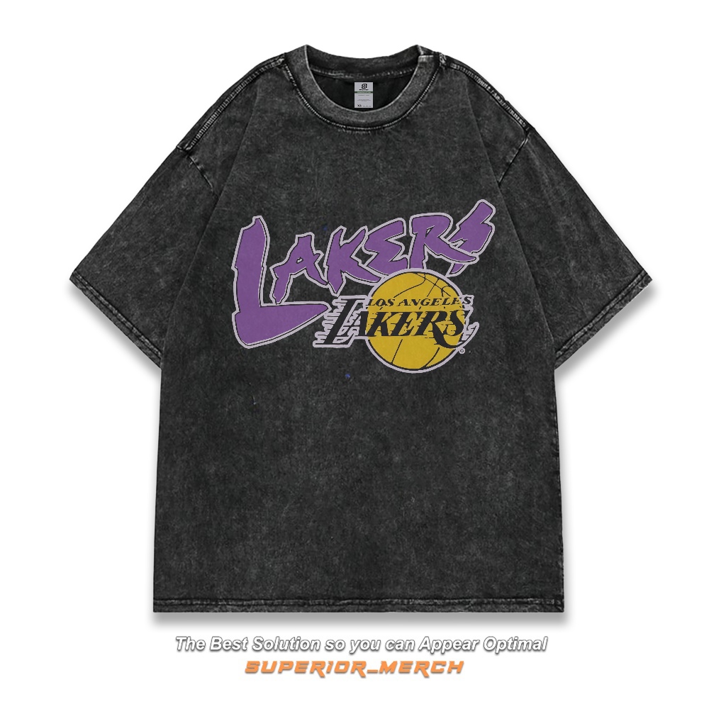 Lakers NBA Vintage Style T shirt Washed Oversize tee