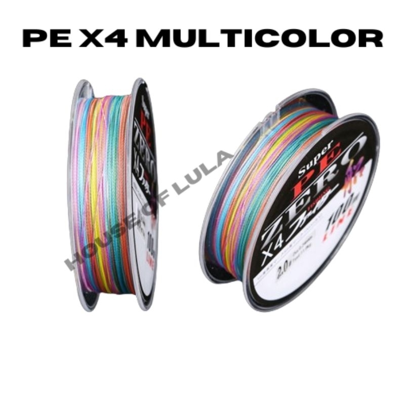 senar pancing PE X4 multicolor