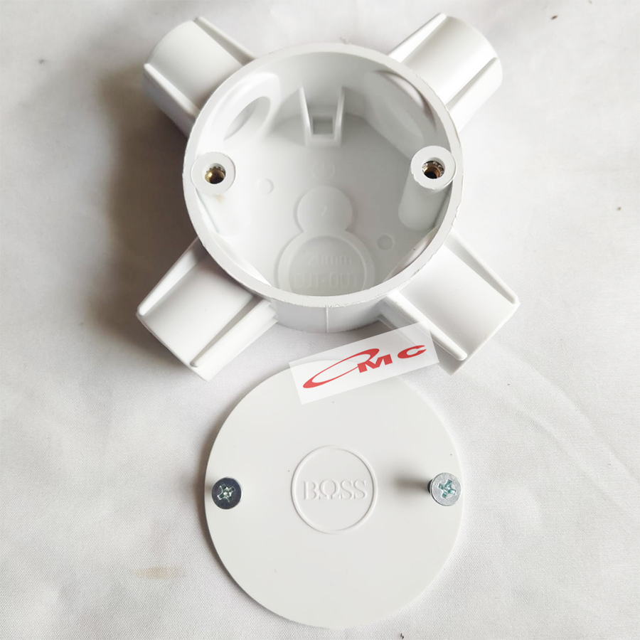 Tdus Tee Dus T Dus Pipa Listrik 20mm Cabang 4 White Putih Boss Clipsal