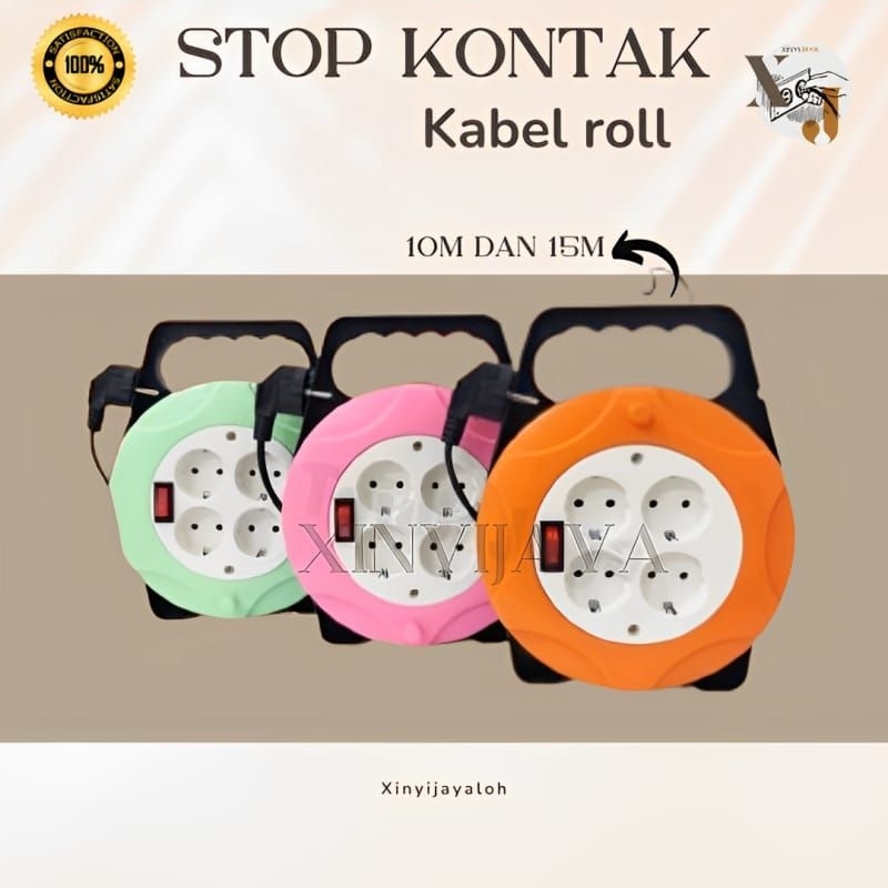 Stop Kontak/ Roll Kabel Panjang 10Meter/ 15Meter Switch