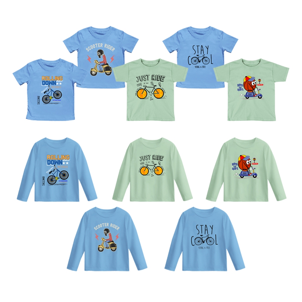Kaos Anak Distro Cotton Combed 30s / Kaos Anak Lengan Panjang / Kaos Anak Tangan Pendek / Baju Anak 