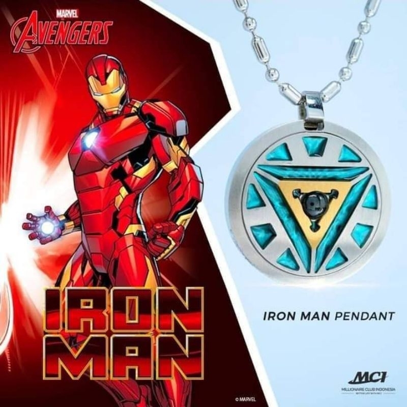 Kalung Pendant Kesehatan Iron Man MCI Original 100%