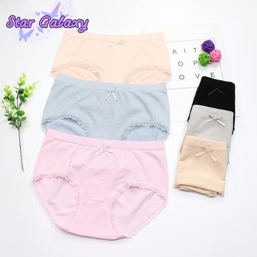 Celana dalam wanita bahan kartu motif renda / Celana dalam wanita 100% katun naya