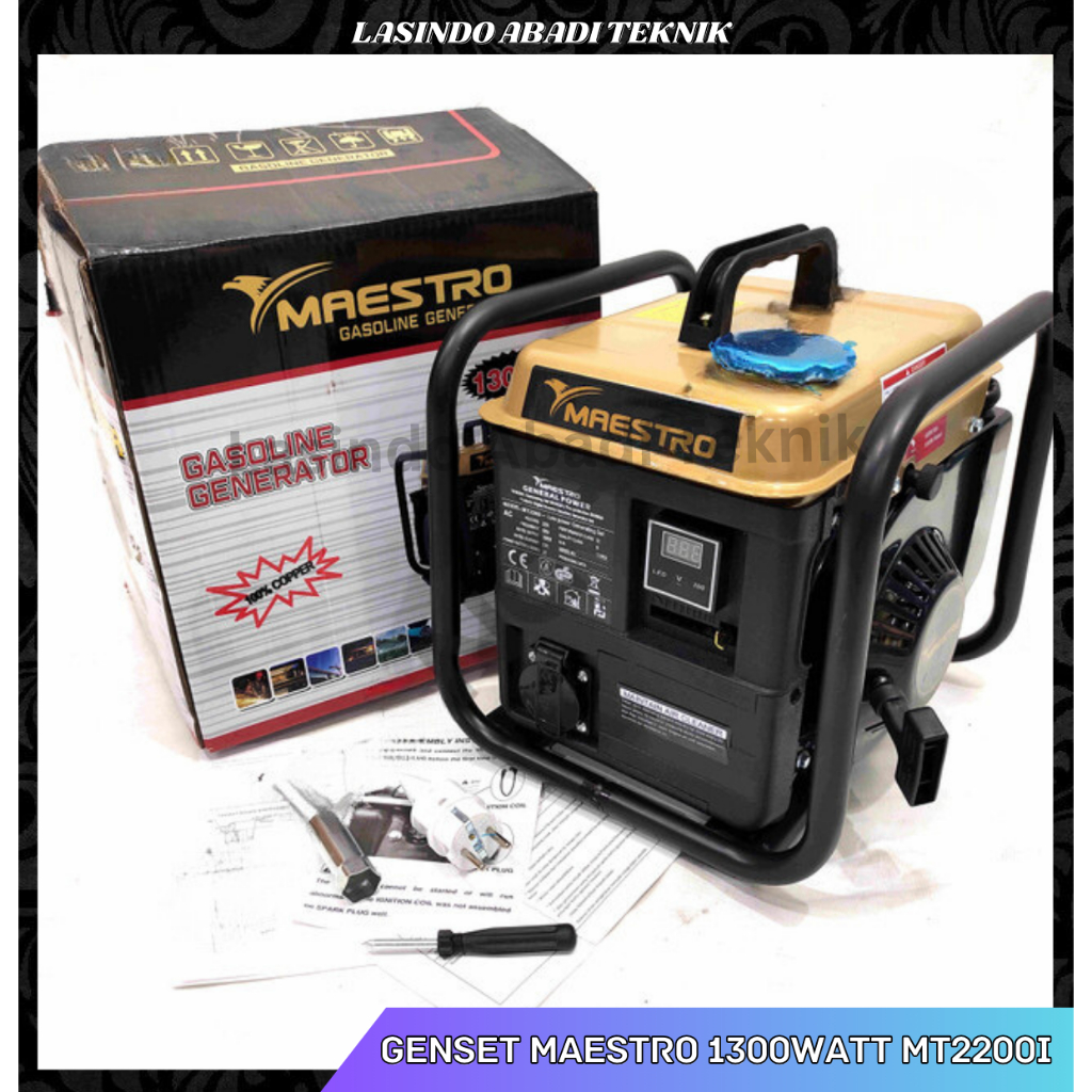 Maestro Genset Generator 1300 Watt Bensin 2 Tak MT2200i MT 2200 I ORI