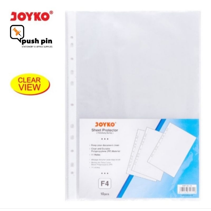 

Joykob Sheet Protector Pelindung Kertas SHP-201-10 F4 1 Pack 10 Pcs