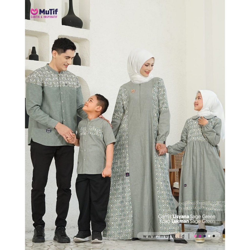 LISYANA & LUKMAN  Sarimbit Series | Gamis Lisyana | Little Lisyana | Koko Lukman | Little Lukman / D