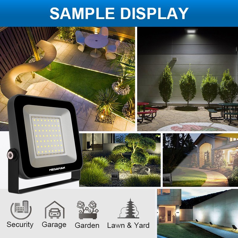 LAMPU MEGAMAN FloodLight ZDL3014 30W 3000K/6500K N 170～240V - 6500K