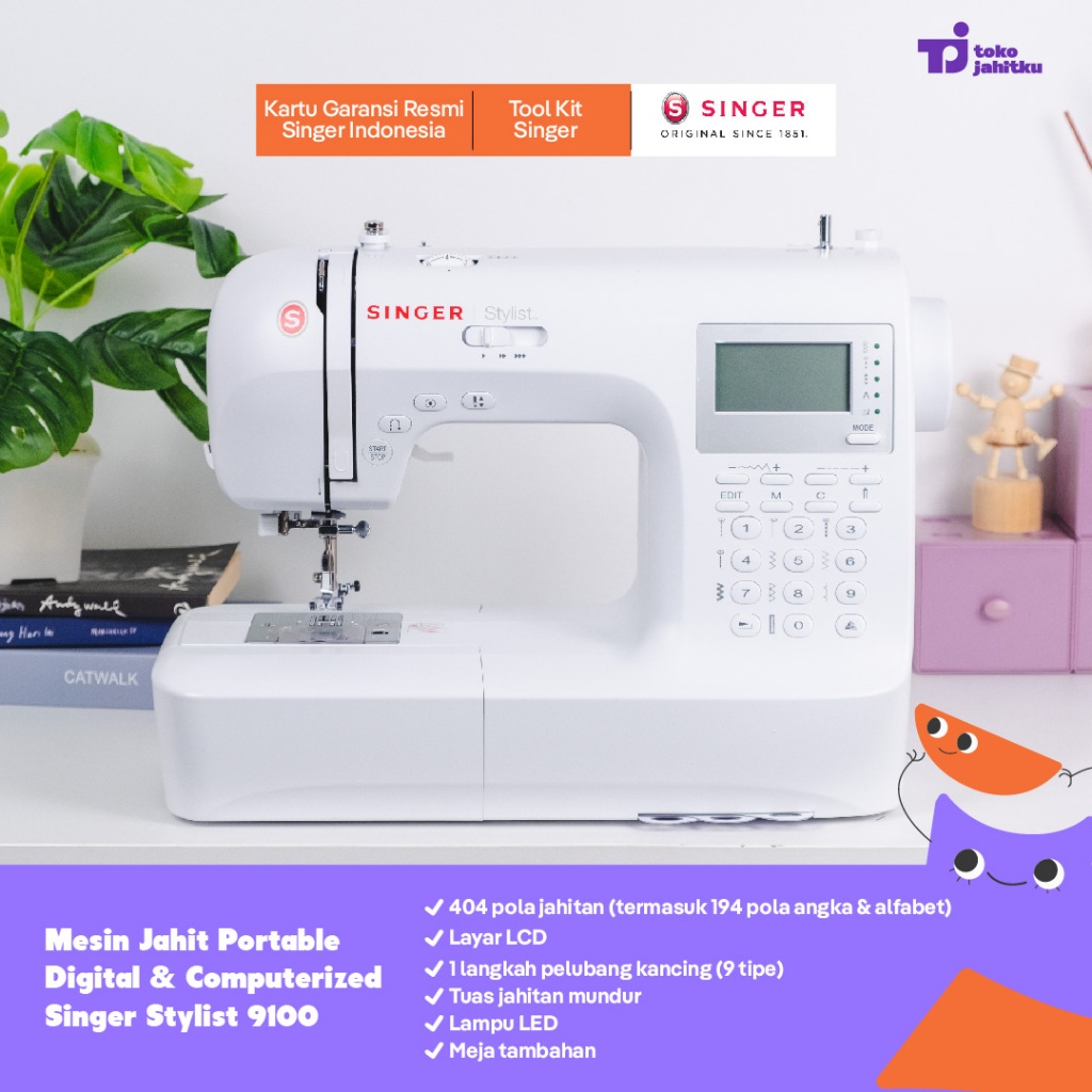 Mesin Jahit Portable SINGER Stylist 9100 Digital & Computerized